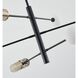 Canada 6 Light 45.6 inch Black and Gold Chandelier Ceiling Light